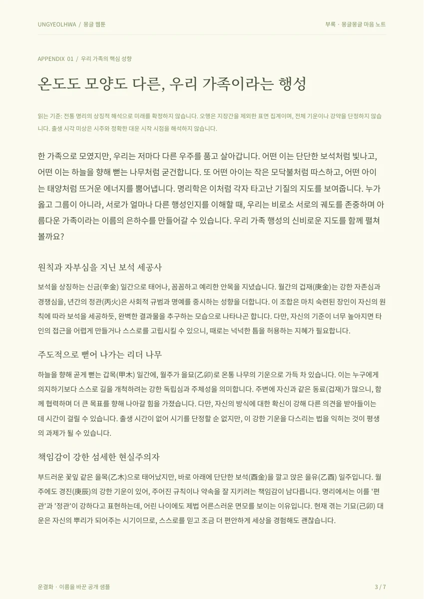 운결화 완성본 상세 풀이 부록